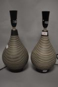A pair of vintage ceramic lamp bases.