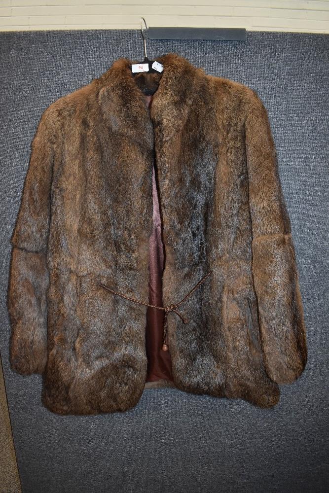 A vintage ladies fur coat jacket size 10.