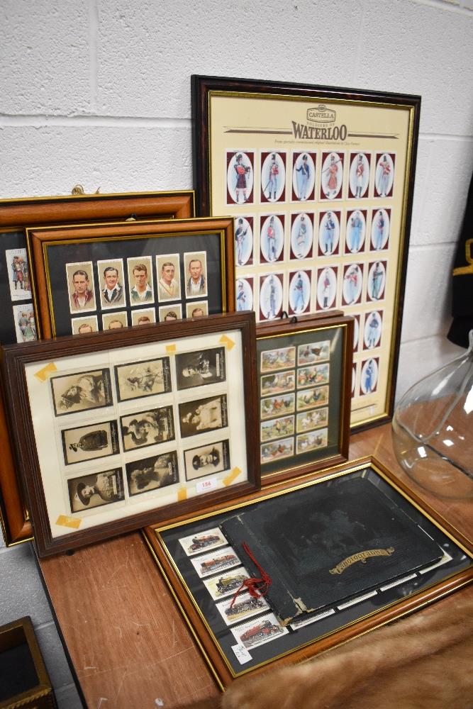 A collection of Cigarette Cards including framed sets of Taddy & Co Railway Locomotives, John Player