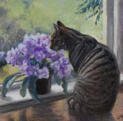 Jennifer Buxton (local Contemporary) a well executed study in pastels, entitled 'Katya & The