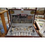 A Viners 58 piece canteen of cutlery in the Dubarry Classic pattern.