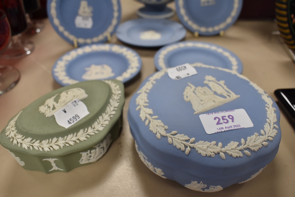 A selection of Wedgwood Jasper wares including sage green and sky blue. - Image 3 of 3