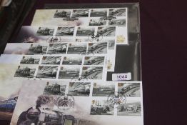 GB, 2010 GREAT BRITISH RAILWAYS, SET OF 6 BUCKINGHAM FIRST DAY COVERS Set of 6 covers from 2010