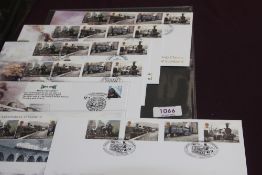 GB, 2012 LOCOMOTIVES OF SCOTLAND, SET OF 7 BUCKINGHAM FIRST DAY COVERS Set of 7 covers from 2012 for