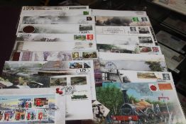 GB, 2018, COLLECTION OF 20 BUCKINGHAM COVERS, MOSTLY RAILWAYS ISSUES Fine collection of covers,