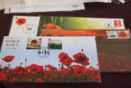 GB, 2016-18 4 x BUCKINGHAM CENTENARY OF 1ST WORLD WAR COVERS Usual high standard covers from