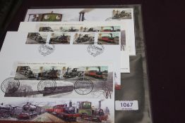 GB, 2013 LOCOMOTIVES OF NORTHERN IRELAND, SET OF 4 BUCKINGHAM FIRST DAY COVERS Set of 4 covers