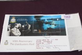 ISLE OF MAN 2003 60TH ANN OF DAMBUSTERS RAID M/S COVER, SIGNED IN INK BY MIKE LECKEY Limited edition