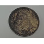 An 1838 USA Silver Half Dollar, no mint mark seen