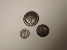 Three Maundy Coins, William IV Two Pence 1835, William IV One Penny 1831 and Queen Victoria Four