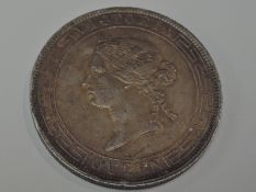 A Queen Victoria 1867 Hong Kong Dollar, weight approx 27g