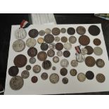 A collection of 18th century and later World Coins, approx 50, most Europeon countries seen, Irish