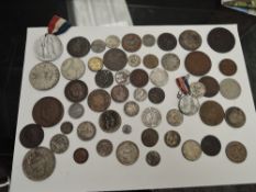 A collection of 18th century and later World Coins, approx 50, most Europeon countries seen, Irish