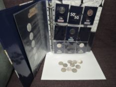 A Change Checker Coin Album including 2018 A-Z 10p complete set including medallion along with