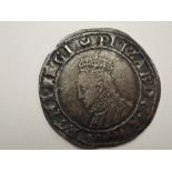 An Elizabeth I 1st Issue 1559-60 Shilling without rose or date, wire line inner circles and a