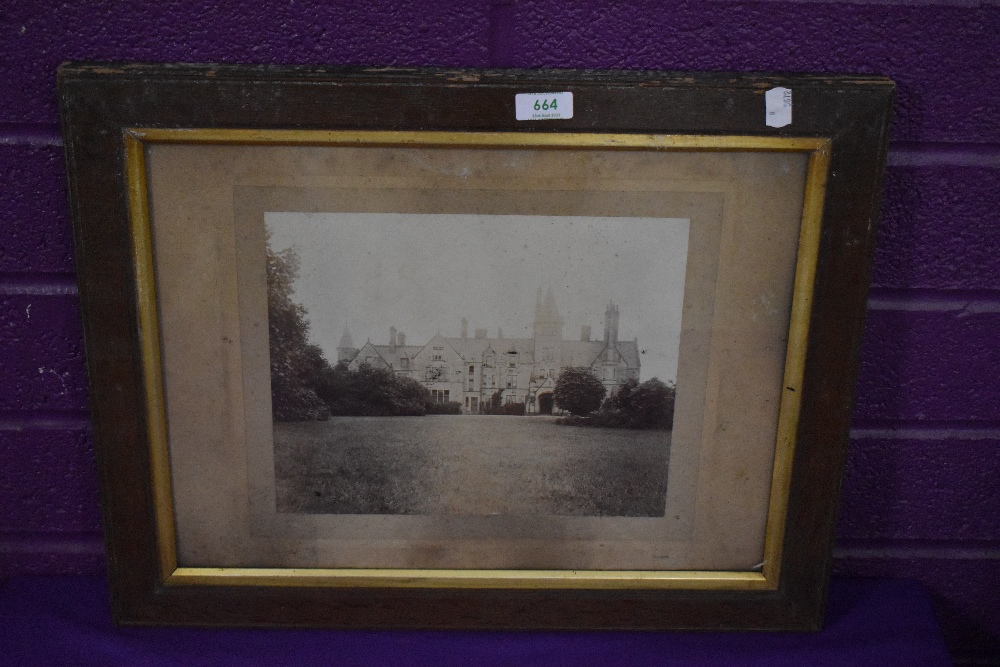 Local Interest: An early 20th century oak framed photograph of a stately home Crookhey Hall, - Image 2 of 2