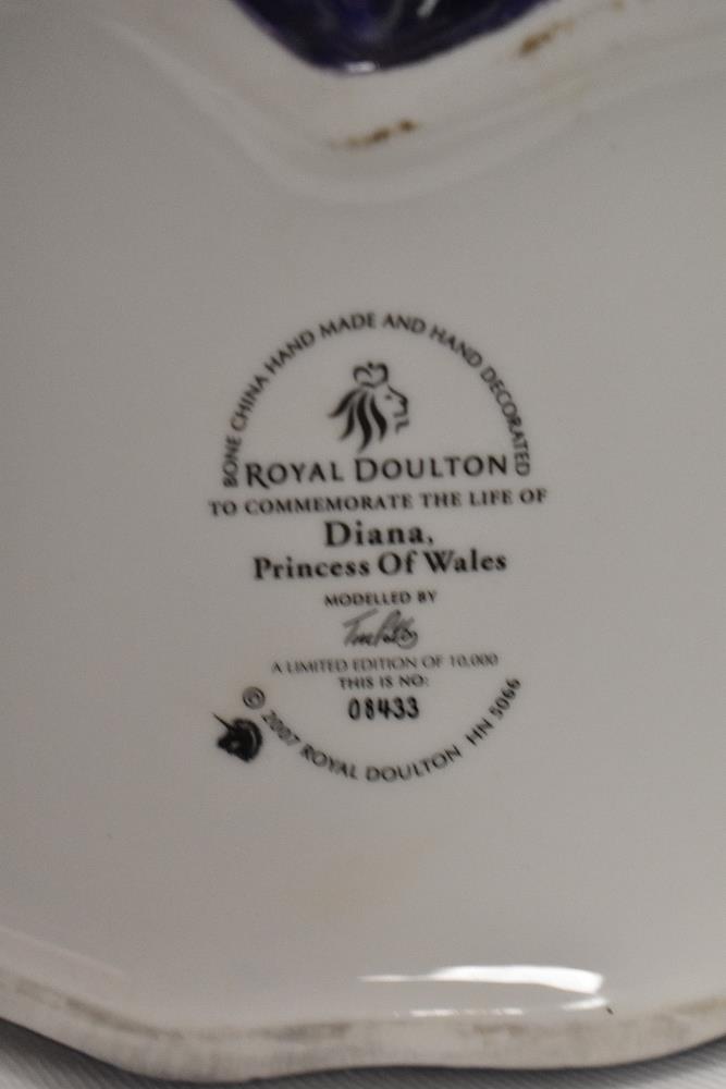 A limited edition Royal Doulton figurine Dianna Princess of Wales HN5066 8433/10,000 with box and - Image 2 of 3