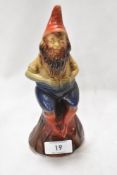 A mid century German made slip cast gnome figure. 20cm tall.