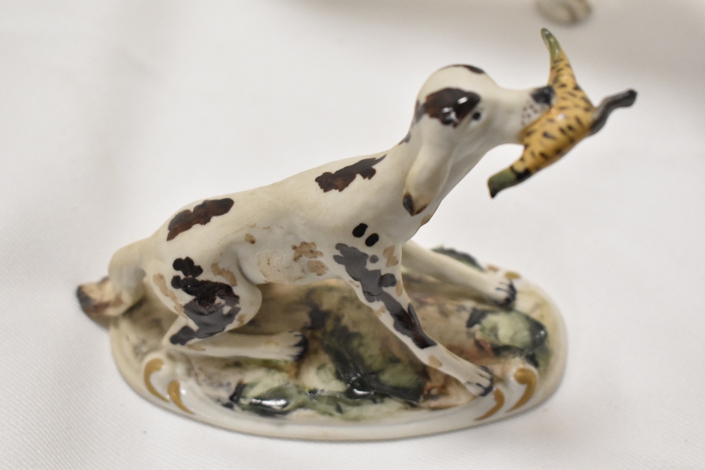 Two sporting dog animal studies including a Capodimonte signed Erter and a Border fine arts - Image 2 of 3