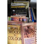 A selection of wood working, turning and crafting reference books.