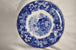An early 20th century Wedgwood Ferrara blue charger plate.