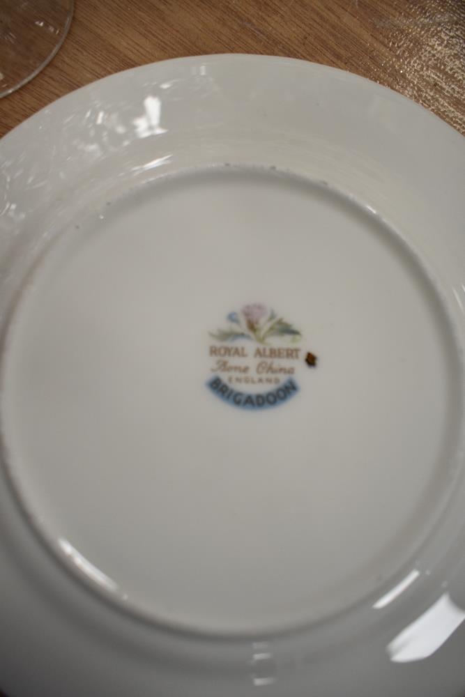 A selection of Royal Albert 'Brigadoon' tea wares, comprising; plates, cups and saucers, jug and - Image 3 of 3