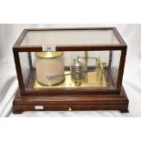 A 20th century Sewills barograph weather station in a fitted mahogany case.