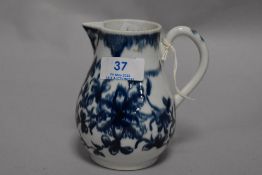 A 1st period Worcester sparrow beaked jug in the Mansfield pattern. In very fine condition.