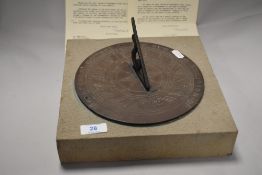 An 18th century Thomas Grice sundial dated 1705 freeman of the clockmakers company. With