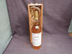 A bottle of Oban 24 Year Old Single Malt Scotch Whisky, distilled March 23rd and cask filled March