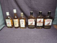 Six half bottles of Blended Scotch Whisky, Scottish Leader, Finest Scotch Whisky, House of Campbell,