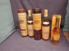 Three bottles of 2000's Glenmorangie 10 Year Old Single Highland Malt Scotch Whisky, 40% vol, 70cL