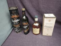 Two bottles of Malt Whisky, Dalwhinnie 15 Year Old 43% vol, 70cl in card box and Glenfiddich 40%
