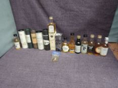 A box of 16 mainly Single Malt Whisky Miniatures including Dalwhinnie 15 Year Old, Glenfarclas 8
