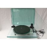 A J .A Michel Syncro turntable - an inverted - pendulum supsension design that is as pleasing on the