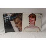 A lot of two David Bowie albums including a Lifetimes pressing - both in VG+