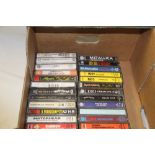 A box of rock cassettes - some nice titles here with the bulk being rock and metal - cassettes are
