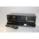A technics cassette deck and panasonic dvd recorder with remote