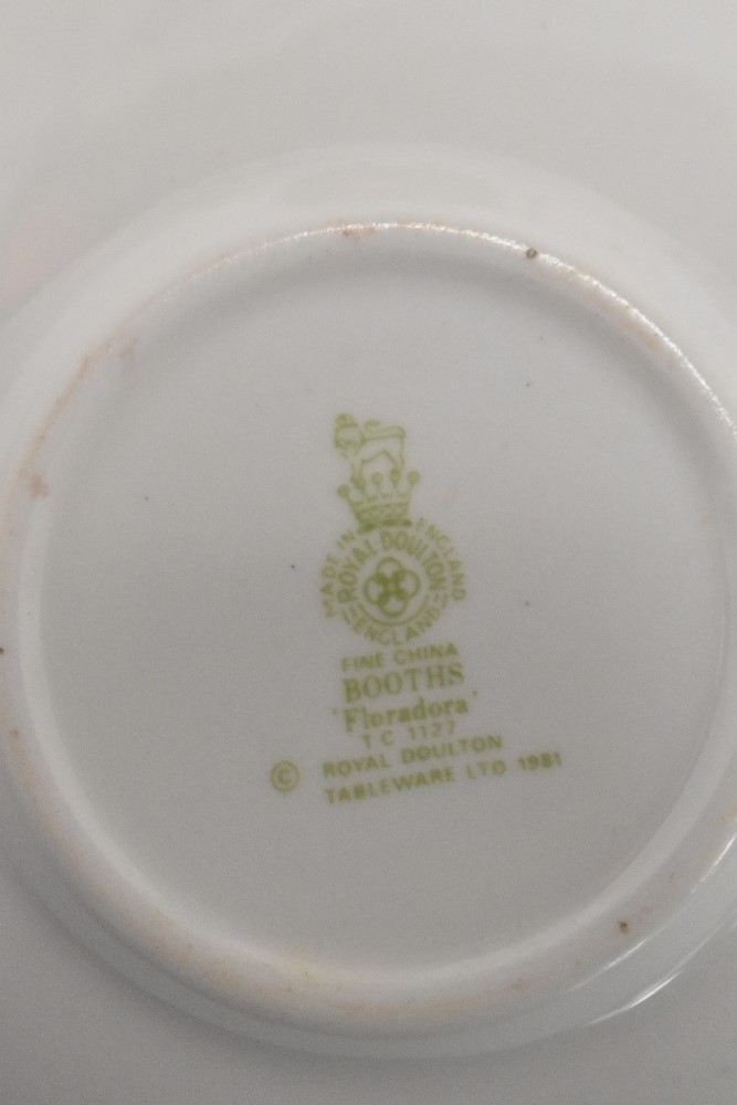 Four 1980s Royal Doulton 'Floradora' coffee cups and saucers. - Image 3 of 3