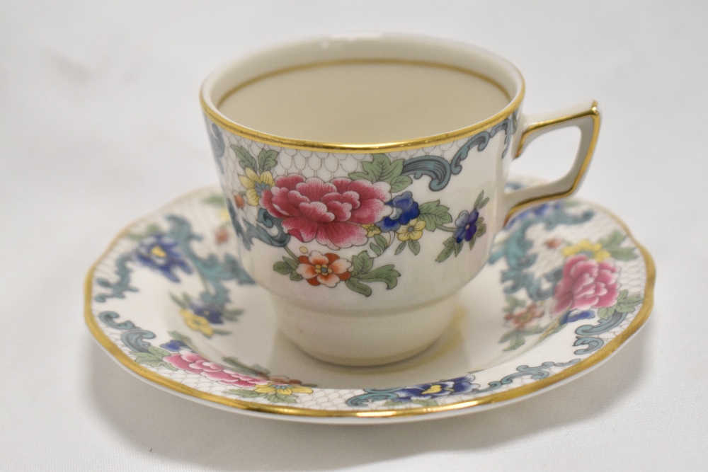 Four 1980s Royal Doulton 'Floradora' coffee cups and saucers. - Image 2 of 3