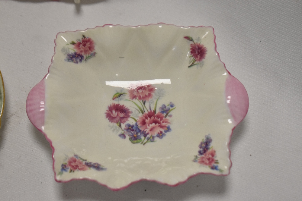 Three pieces of early 20th century Shelley wares including a tea cup and saucer set no. 823343 and - Image 3 of 7