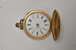 A gold tone metal pocket watch, 'John Forrest, London'. AF