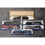 Six Hornby 00 gauge Loco & Tenders, 4-6-2 LMS Duchess of Sutherland, 2-10-0 BR Weathered 92218, 4-