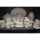 A modern Paragon Belinda pattern part tea and dinner service including plates, dishes, tea cups
