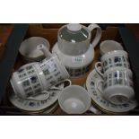 A modern Royal Doulton Tapestry pattern part tea set.