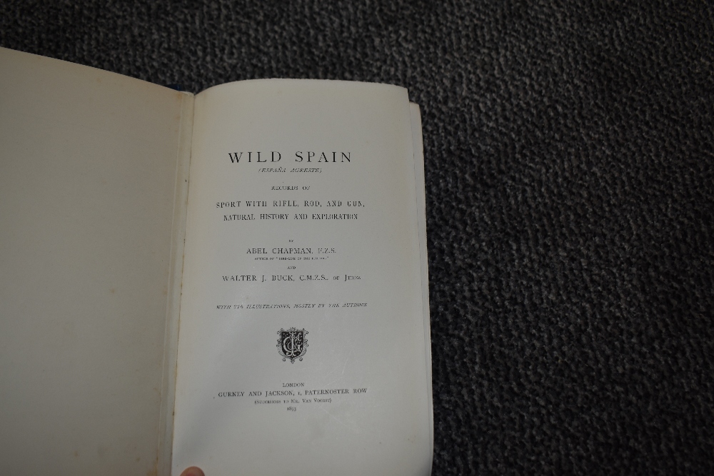 Travel/Sporting. Chapman, Abel & Buck, Walter J. - Wild Spain. London: Gurney and Jackson, 1893. - Image 2 of 5