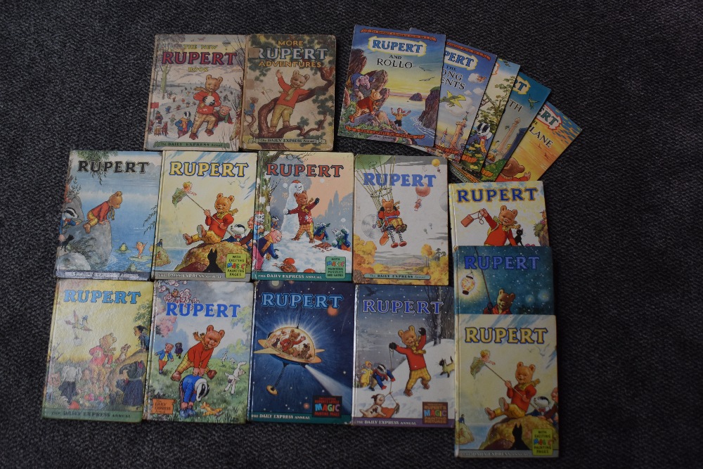 Children's. Rupert Annuals. A selection, 1950's onwards. Condition mixed, but generally 'Good'. (