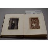 A Victorian Carte De Visite album, containing what appears to be non-commercial (private)