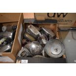 A collection of vintage vehicle lights and lenses, including head lamps etc.