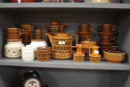 A selection of vintage Hornsea pottery predominantly 'Heirloom', including cups, saucers, coffee